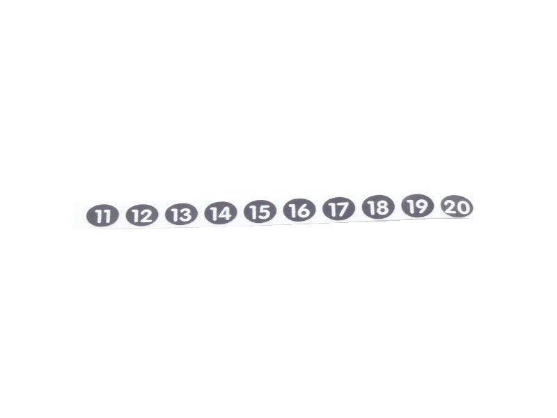 Pen Sticker Numbers 11, 12, 13, 14, 15, 16, 17, 18, 19, 20 for Waiter Pens