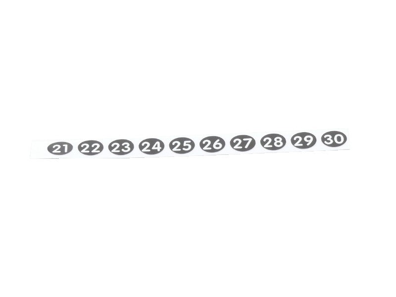 Garson kalemleri için yapıştırma kalem numaraları 21, 22, 23, 24, 25, 26, 27, 28, 29, 30