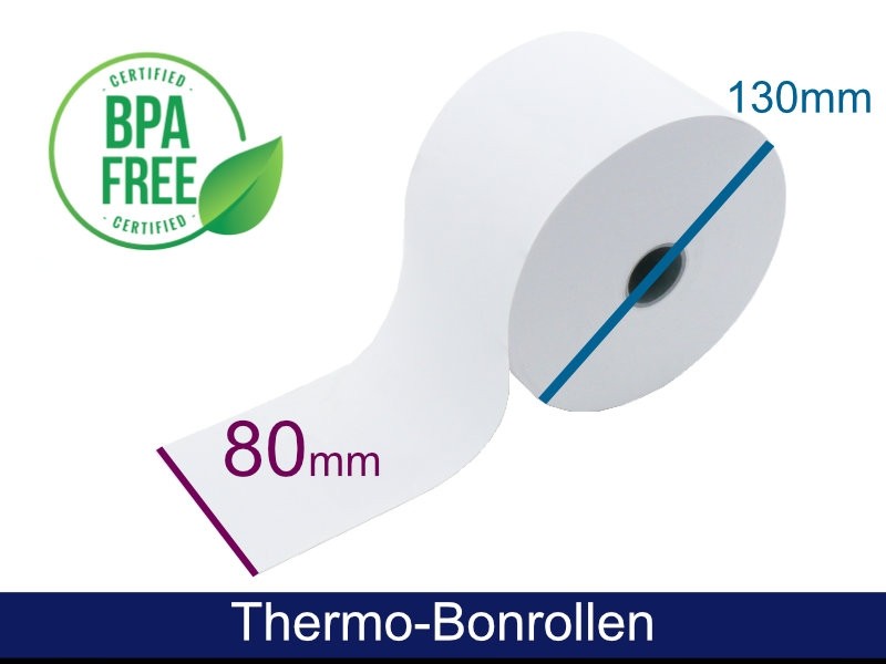 Thermorolle - 80 130 25 (B/D/K) ca. 190m, weiss, 55g