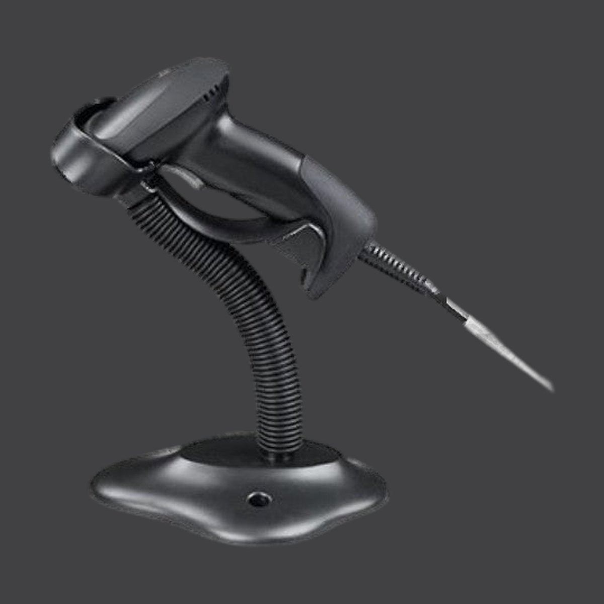 AS-1210 HD - Premium Laser Barcode Scanner with USB Connection and Stand (with Auto-Detection Scan Mode), Black