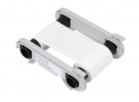 Farbband weiß monochrom Unterschrift für Zenius und Primacy - 1000 Karten/Rolle