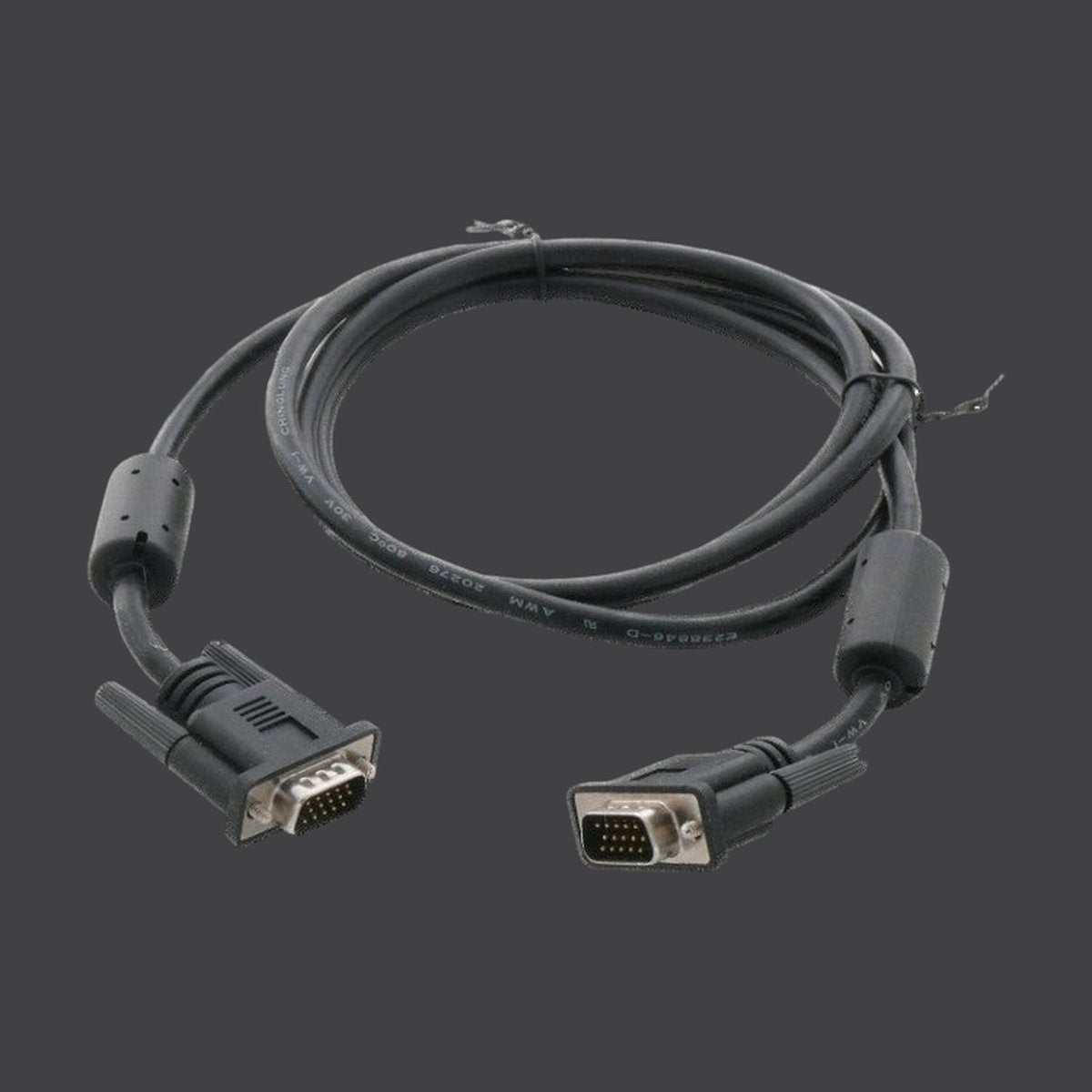 Kabel VGA-Anschlußkabel, 15p. HD D-Sub Stecker/Stecker, 1:1, 1.5m, schwarz
