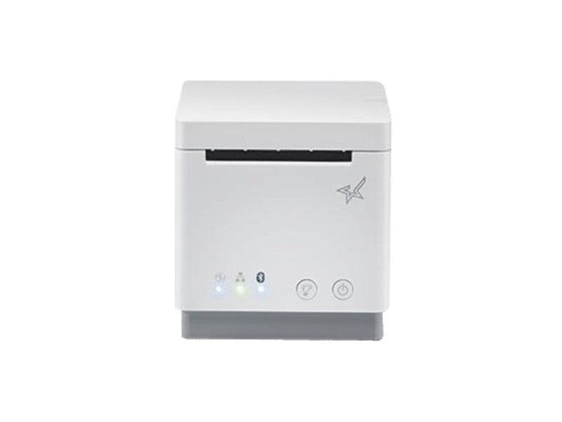 MCP21 LB WT - Frontausgabe-Bondrucker mit Abschneider, thermodirekt, 58mm, 203dpi, USB, LAN, Bluetooth, iOS USB "Data & Charge"