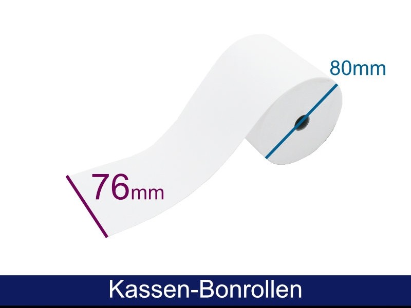 Till Roll - Standard Paper HF 76 80 12 (W/D/C), 60g, approx. 58m
