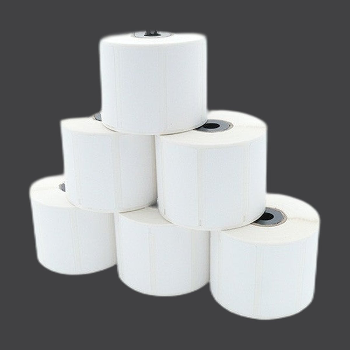 Etikettenrolle - Thermodirekt 56 x 25mm, D79mm, Kern 12/25, 1000 Etiketten/Rolle, permanent für TM-L60