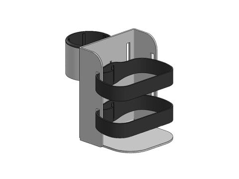 Flaschenhalter (seitliche Anbringung) für Händedesinfektionsmittel für SP2