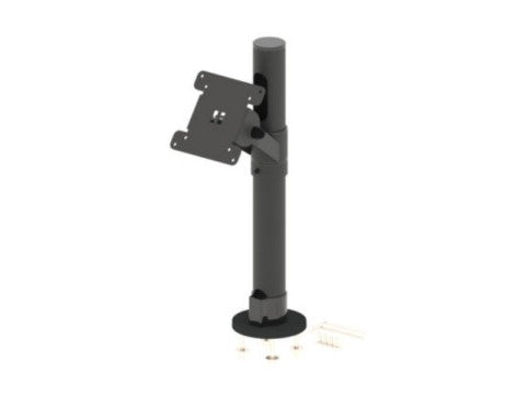 PRE-SET PRS01 - Basisstange + VESA-Seite (Standfuss B45, 400mm, Standardausschnitt, VESA 75/100 V45, abgewinkelte Version, verstellbare Höhe/Winkel),