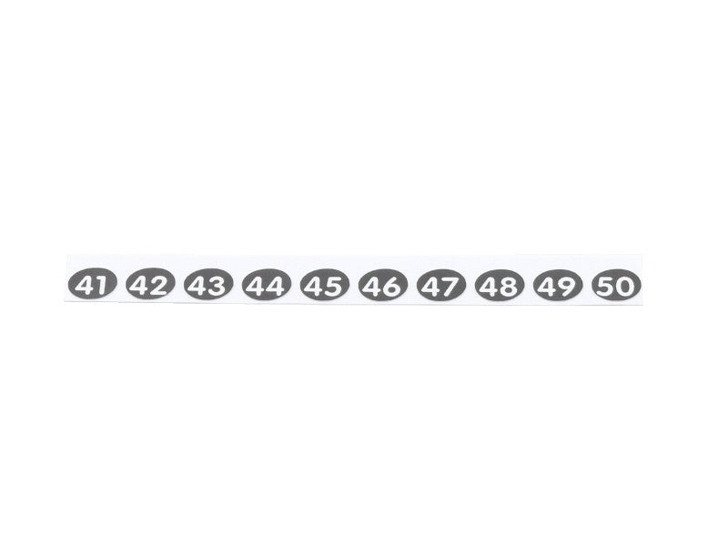 Pen sticker numbers 41, 42, 43, 44, 45, 46, 47, 48, 49, 50 for waiter's pens