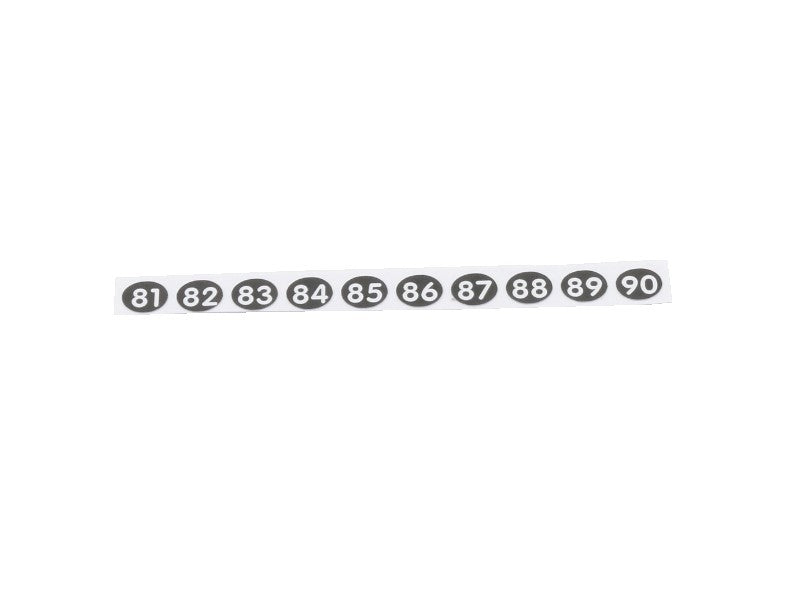 Garson kalemleri için kalem etiket numaraları 81, 82, 83, 84, 85, 86, 87, 88, 89, 90