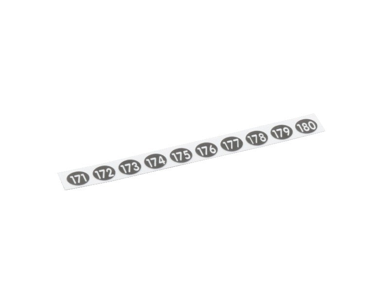 Pen sticker numbers 171, 172, 173, 174, 175, 176, 177, 178, 179, 180 for waiter pens