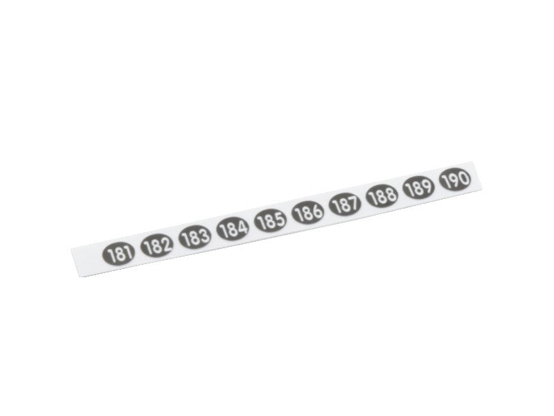 Pen sticker numbers 181, 182, 183, 184, 185, 186, 187, 188, 189, 190 for waiter pens