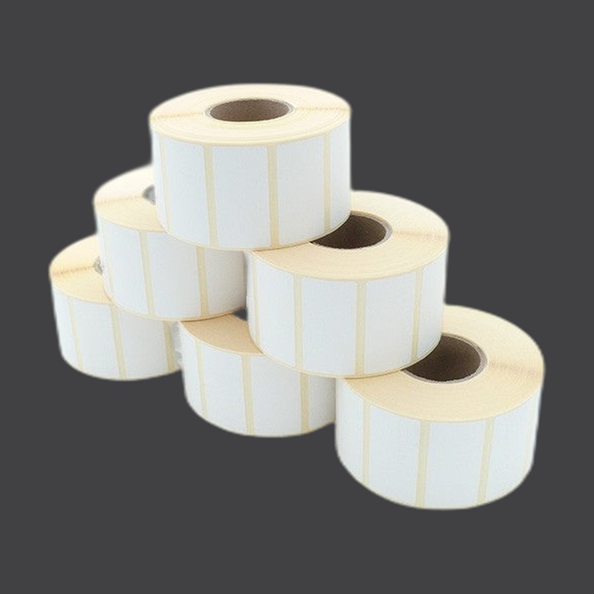 Etikettenrolle - Thermodirekt 50 x 25mm, D105mm, Kern 40, 1760 Etiketten/Rolle, permanent
