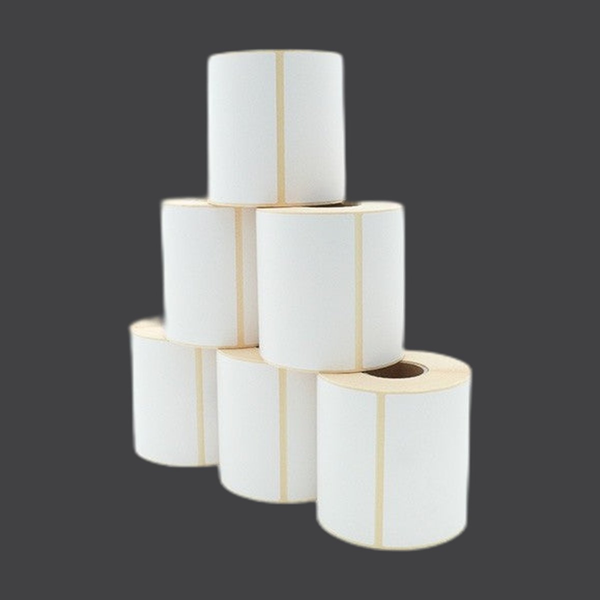 Etikettenrolle - Thermodirekt, 101,6 x 101,6mm, D110mm, Kern 40, 480 Etiketten/Rolle, permanent