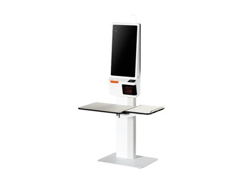 K2 - Self-Ordering-Kiosksystem mit 24"-Full HD Touch-Display, Android 13 mit GMS, Datalogic 2D Scanner, 80mm Bondrucker, Handel Standgerät