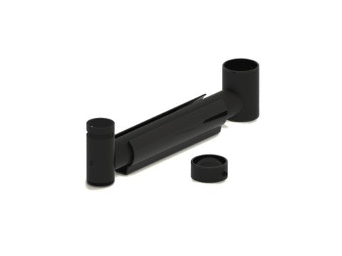 Montagearm - Durchmesser 38-45mm, feste Installation, Armlänge 300mm, Schlitz für Kensington-Schloss, schwarz