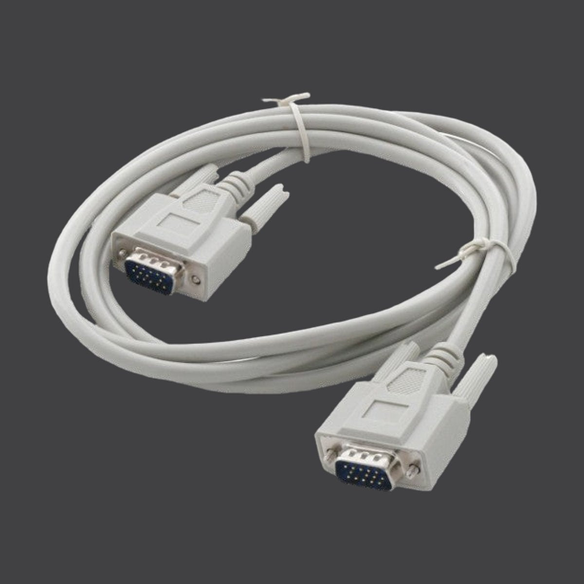 Kablo VGA bağlantı kablosu, 15 pim HD D-Sub fiş/fiş, 1:1, 1.8m gri