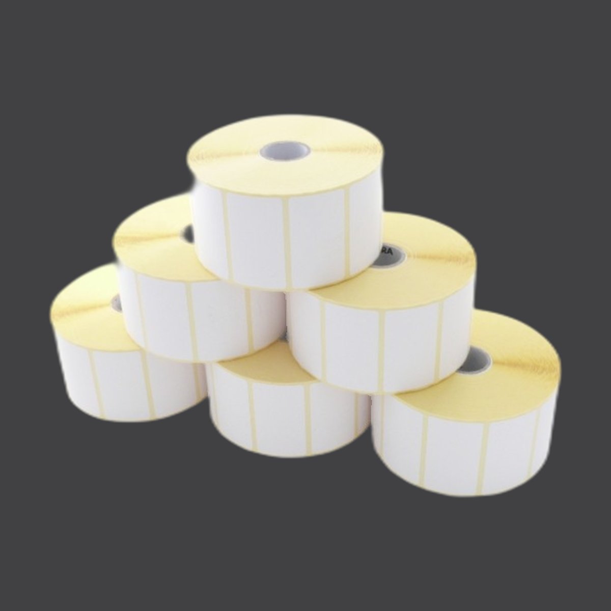 Etikettenrolle - Thermodirekt 57 x 32mm, D127mm, Kern 25mm, 2100 Etiketten/Rolle