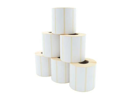 Label roll - thermal transfer, 90 x 29mm, D96mm, core 40, 1300 labels/roll, permanent, perforated, wound outside, 12 rolls/pack