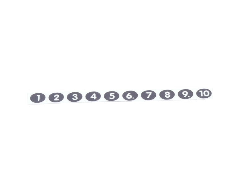 Pen sticker numbers 1, 2, 3, 4, 5, 6, 7, 8, 9, 10 for waiter pens
