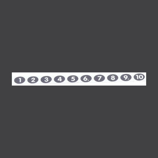 Stift-Aufklebenummern 1, 2, 3, 4, 5, 6, 7, 8, 9, 10 für Kellnerstifte