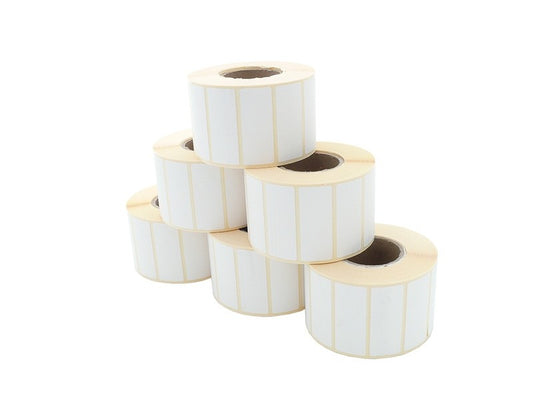 Label Roll - Thermal Direct 50 x 20mm, OD 105mm, Core 40, 1500 Labels/Roll, permanent