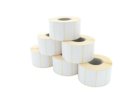 Label roll - Thermal Direct 50 x 30mm, D127mm, core 40, 2300 labels/roll, permanent