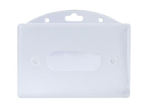 Kartenhülle, transparent aus Hartplastik mit 1.5mm Wandstärke, Loch für Lanyard/Band (VPE 100 Stk) für Dienstausweis, Namensschild