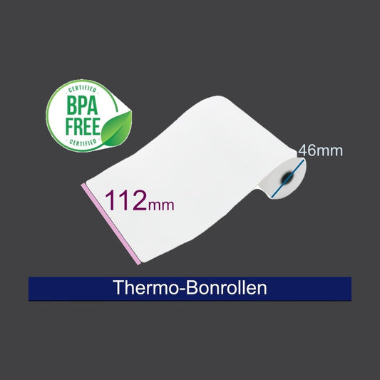 Thermorolle - 112 46 12 (B/D(max.)/K) weiss, 25m, 48g