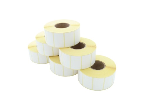 Etikettenrolle - Thermodirekt, 40 x 25mm, D100mm, Kern 40mm, 1650 Etiketten/Rolle, ablösbar