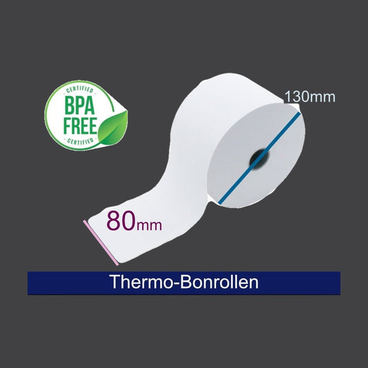 Thermorolle - 80 130 25 (B/D/K) ca. 190m, weiss,  55g