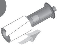 Aufnahme für Reinigungsrolle/Cleaning Spindle für SD und CD-Serie