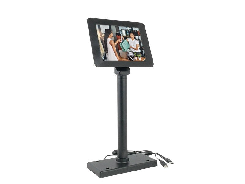 SD800 - 8" Kasa Monitörü, Düz Ekran, USB Bağlantısı, siyah
