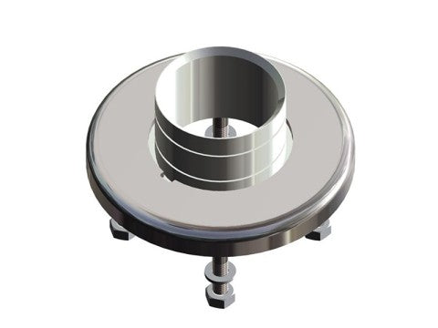 Sockel ohne Kabelausschnitt, Höhe ca. 6mm, Rohrdurchmesser ca. 54mm, anthrazit