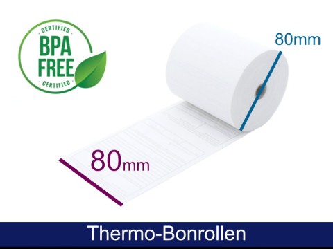 Thermorolle - 80 80 12 (B/D(max.)/K) mit Bewirtungstext, 80m, 55g