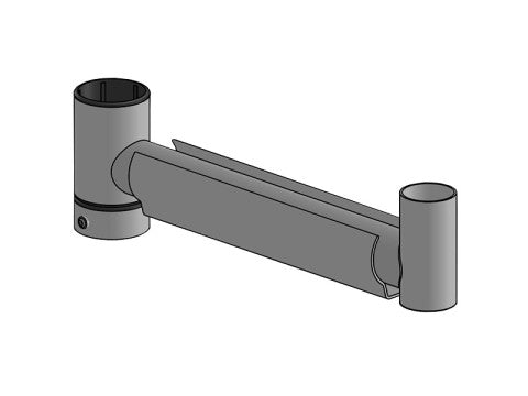 SpacePole Mount - Peripherie-Arm zum Anbringen einer Druckerplatte am Standrohr, 300mm, schwarz