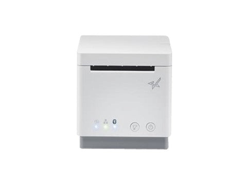 MCP21 LB WT - Frontausgabe-Bondrucker mit Abschneider, thermodirekt, 58mm, 203dpi, USB, LAN, Bluetooth, iOS USB &quot;Data & Charge&quot;