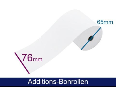 Additionsrolle - Normalpapier HF 76 65(70) 12 (B/D/K), ca. 40m