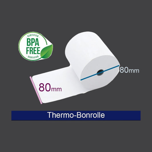 Thermorolle - 80 80 12.7 (B/D(max.)/K) weiss, 55g, 80m, BPA frei