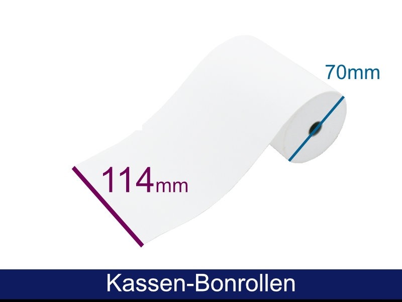 Yazar Kasa Rulosu - Normal Kağıt HF 114 70 12 (G/Ç/Ç), yaklaşık 48m