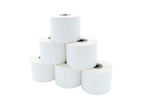 Etikettenrolle - Thermodirekt 56 x 25mm, D79mm, Kern 12/25, 1000 Etiketten/Rolle, permanent für TM-L60