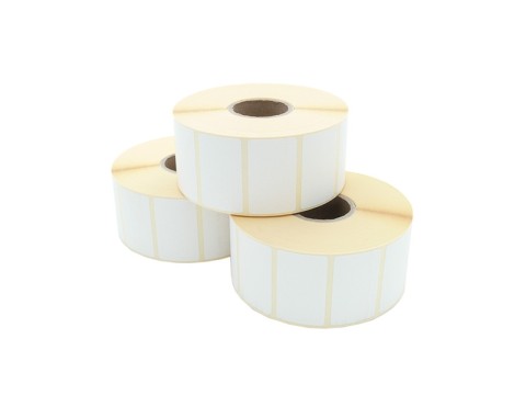 Etikettenrolle - Thermotransfer, 50 x 25mm, D94mm, Kern 40, 1500 Etiketten/Rolle, permanent