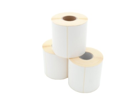 Etikettenrolle - Thermodirekt, 100 x 74mm, D113mm, Kern 40, 700 Etiketten/Rolle, permanent, perforiert