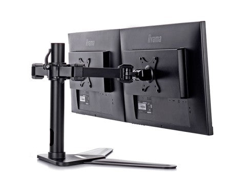 Dual-Monitorhalterung mit Standfuss für zwei Displays bis 30&quot;