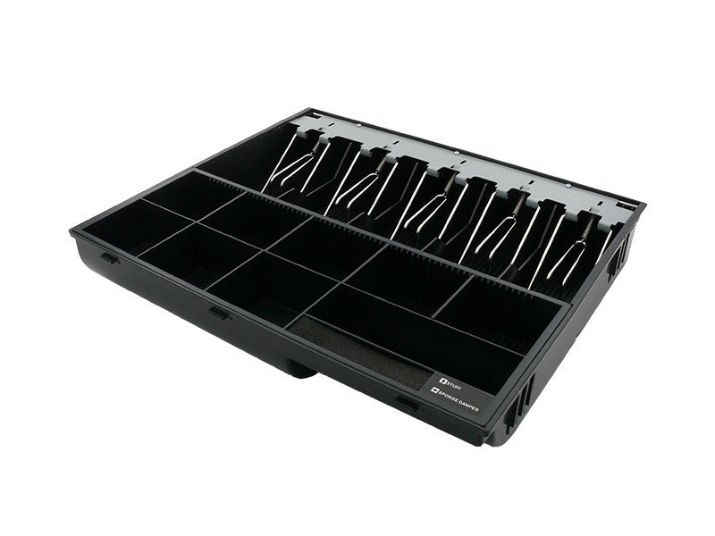 Cash insert for AC-4250 cash drawer, 8 coin compartments, 5 banknote compartments, coin compartments individually adjustable