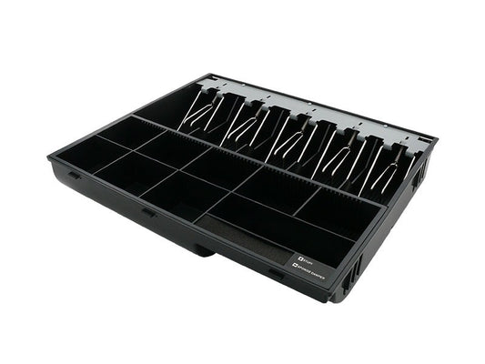 Cash insert for AC-4250 cash drawer, 8 coin compartments, 5 banknote compartments, coin compartments individually adjustable