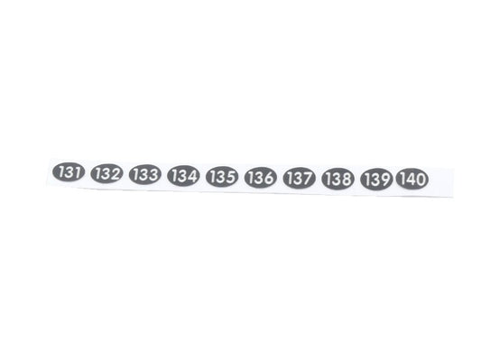 Pen sticker numbers 131, 132, 133, 134, 135, 136, 137, 138, 139, 140 for waiter's pens