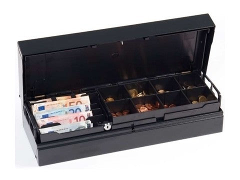 Universal UCC - Geldkassette ohne Schloss, 24V, Einsatz mit Schliessung 102, 8 Münzbecher, anthrazit