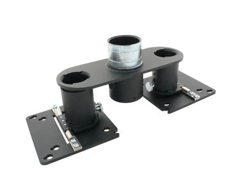 Bildschirmhalterung - VESA 75/100, 2 VESA-Halterungen, Rohrdurchmesser ca. 54mm, drehbar, kippbar, Länge der Ausleger 80mm, Kabelabdeckung