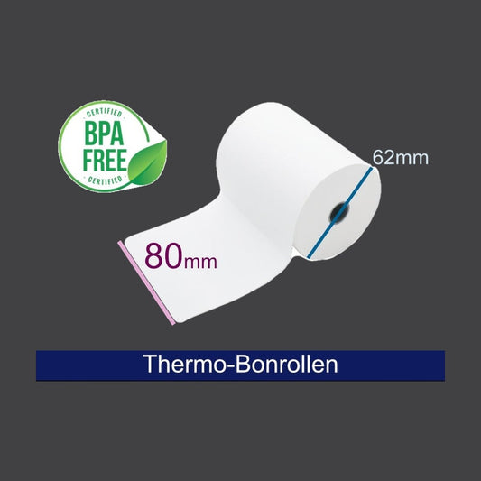 Thermorolle - 80 62 12.7 (B/D(max.)/K) weiss, 50m, 55g