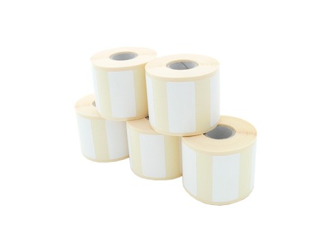 Etikettenrolle - Thermodirekt 50 x 25mm, D83mm, Kern 25, 750 Etiketten/Rolle, permanent für Citizen CBM270